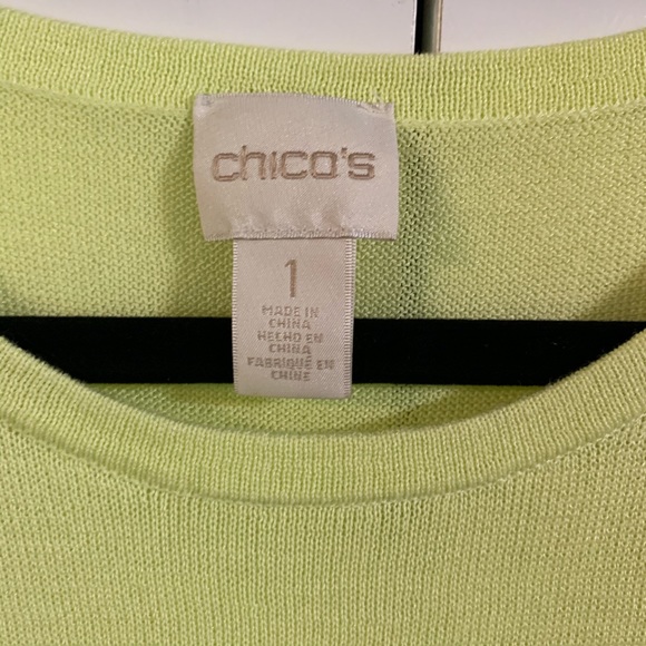 Chico’s yellow summer sweater size 1 (medium) - Picture 2 of 6